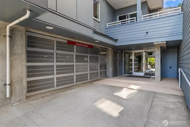 Secure entry and garage.
