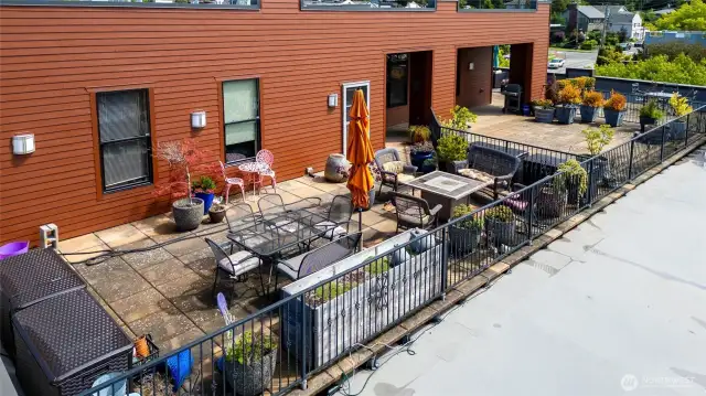 Private rooftop area