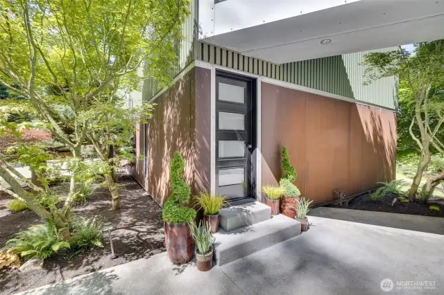 Beautiful contemporary front entry.