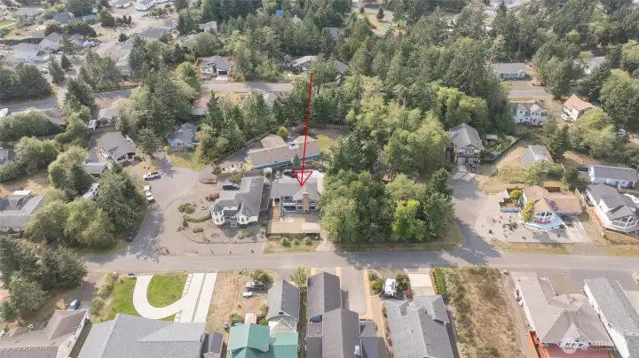 Large lot and close to the water.