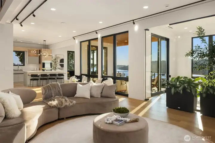 Seamless flow – Living, kitchen, office and outdoor spaces unite for effortless entertaining.