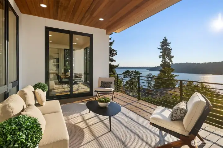 Outdoor living – Covered terrace for morning coffee or evening sunsets.