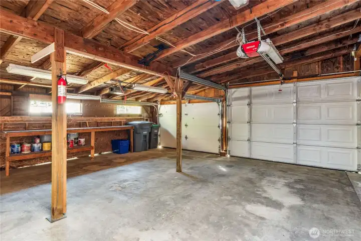 Attached 1.5 car garage.