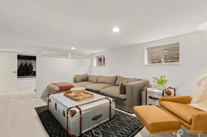 Spacious family room- perfect for hang outs and movie nights