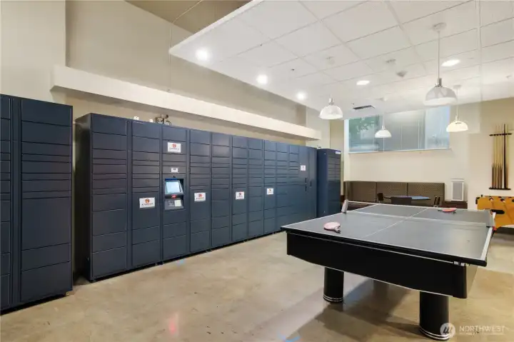Package Hub and Game Room Amenity
