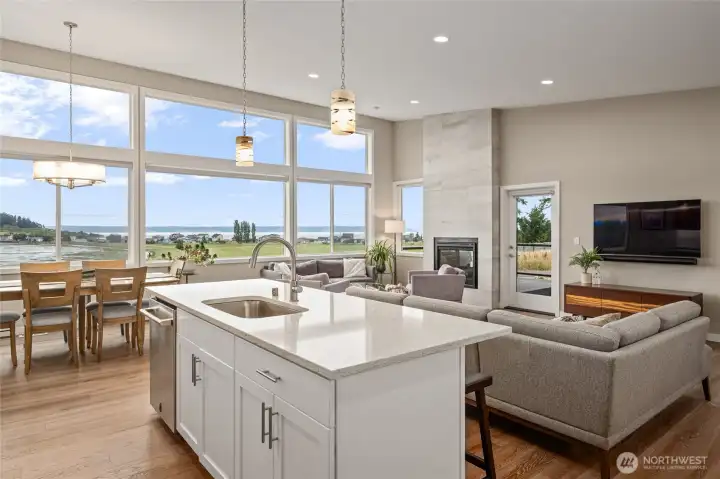 Over view from Kitchen to Living Room