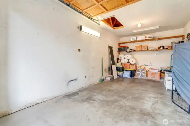 Inside of detached garage.