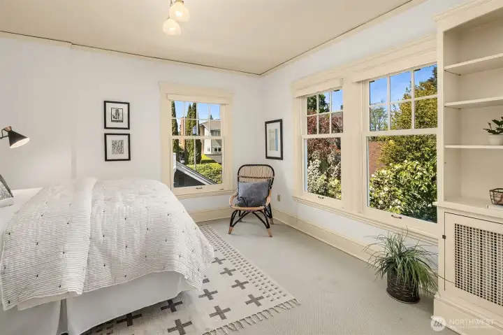 Northwest corner bedroom. Northwest corner bedroom.