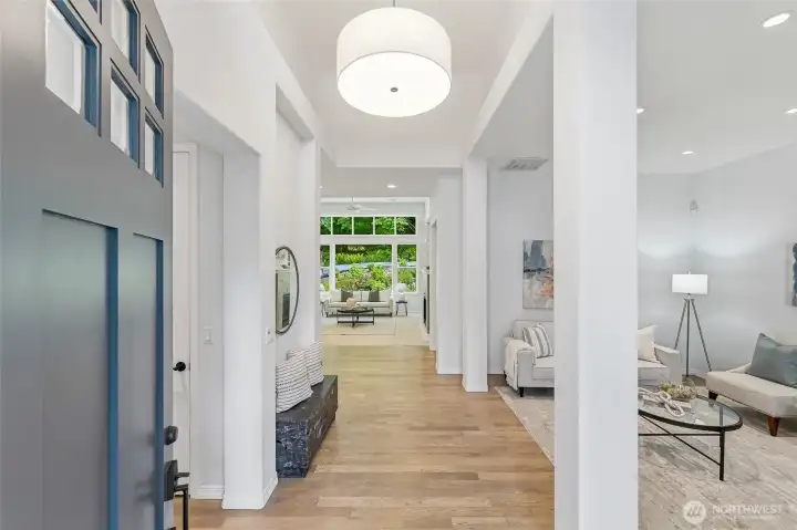 As soon as you step in the front door, you'll feel how calm and soothing the interior of the home is. The interior was painted in 2024 in a peaceful color palette.