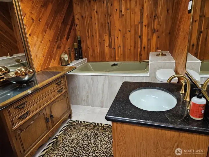 Downstairs Bathroom with jetted tub