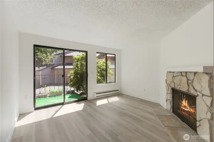 Private patio off the slider.