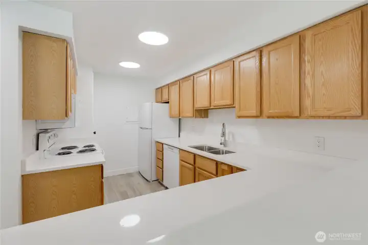 Brand new quartz countertops.