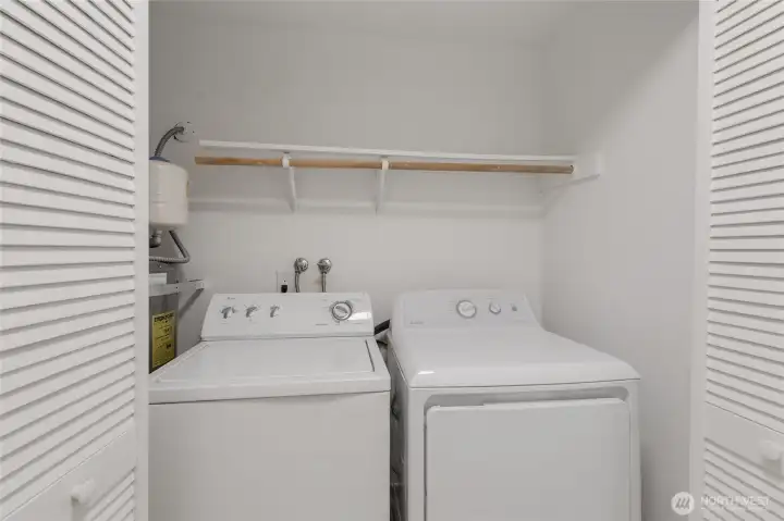 Full size washer and dryer included.