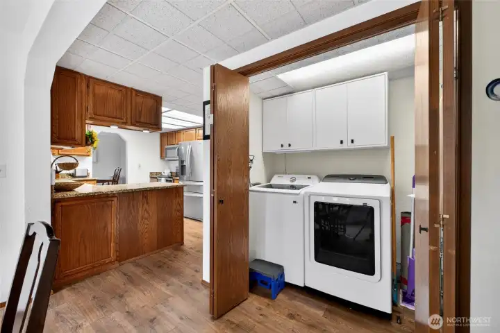 Convenient access to the laundry just off the kitchen. W/D stay!