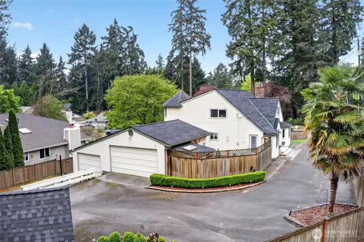 Garages and RV Parking. Use one for cars and the other for a shop!