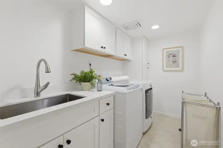 Freshly update Laundry room with sink Freshly update Laundry room with sink