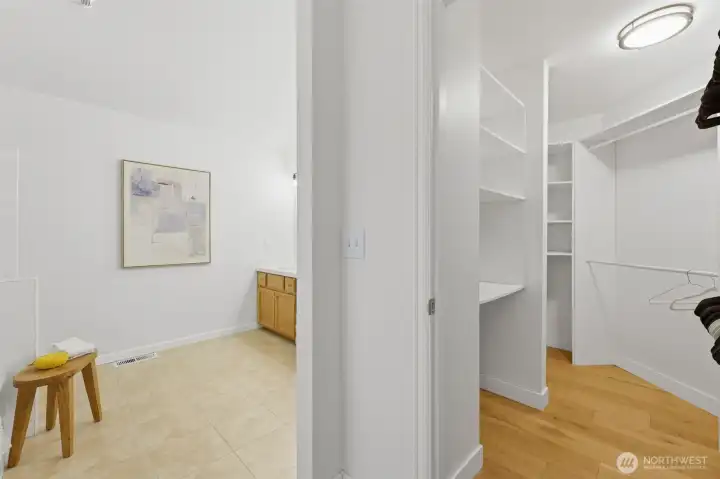 Primary bath and walk in closet Primary bath and walk in closet