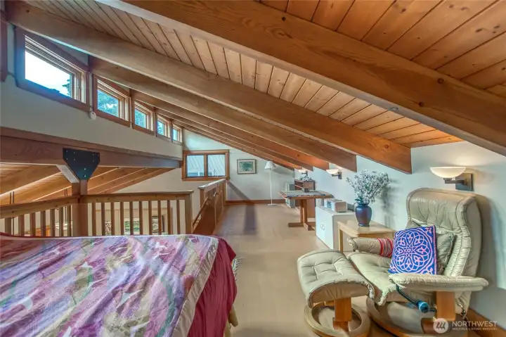 Upper loft area in the studio