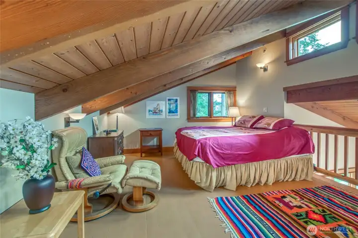 Upper loft area in the studio.