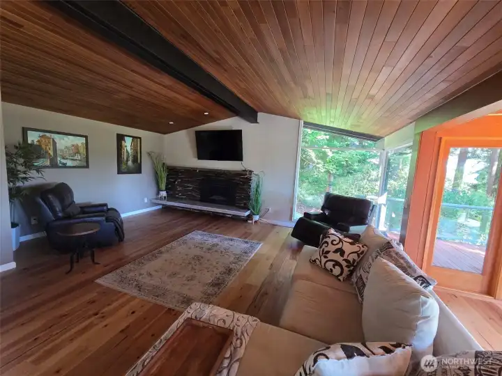 Living room with gas fireplace