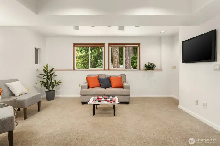 The layout offers great flexibility of everyday living with a lower-level rec room retreat ~ perfect for movie nights, and adjacent flex room ~ ideally suited for an office/homework space/playroom/home gym, or convert back to a 4th bedroom with it's own private patio.