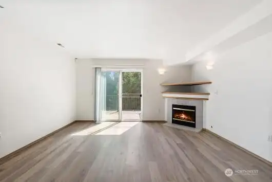 Living room with gas fireplace