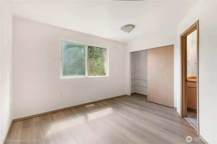 Master bedroom facing East
