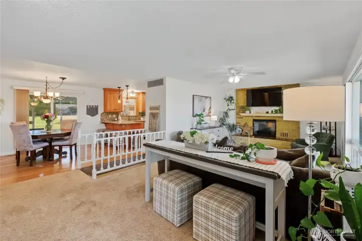 Open plan living with thoughtful updates throughout