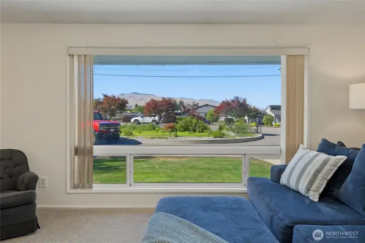 Living room with large picture window