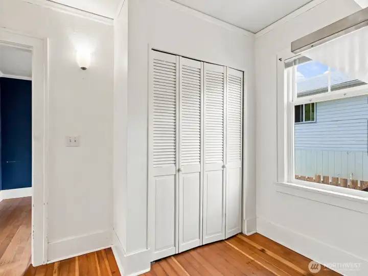 The closet could make a great pantry or coat closet.