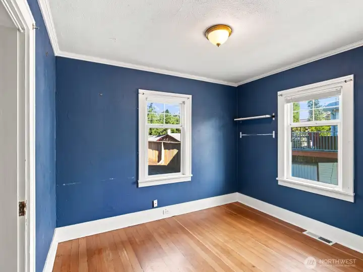 The back bedroom is a great size.