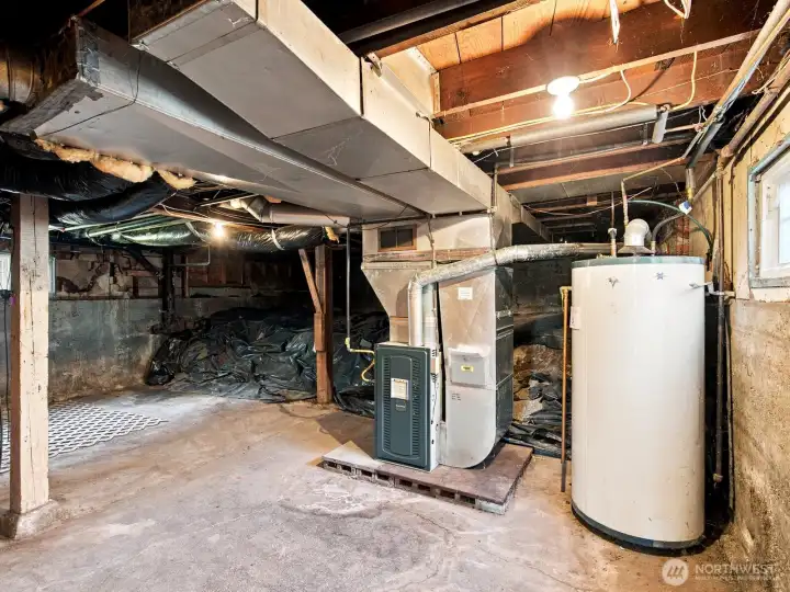 Additional storge space in the utility area of the basement.