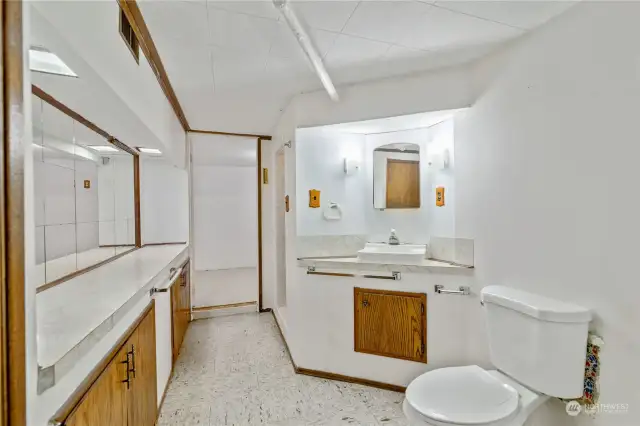 3/4 bath in basement.