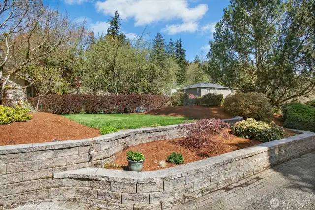 Ample room for outdoor play and a flourishing vegetable garden