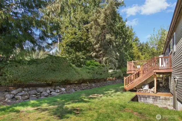 Generous backyard space — perfect for playtime or cultivating your own vegetable garden