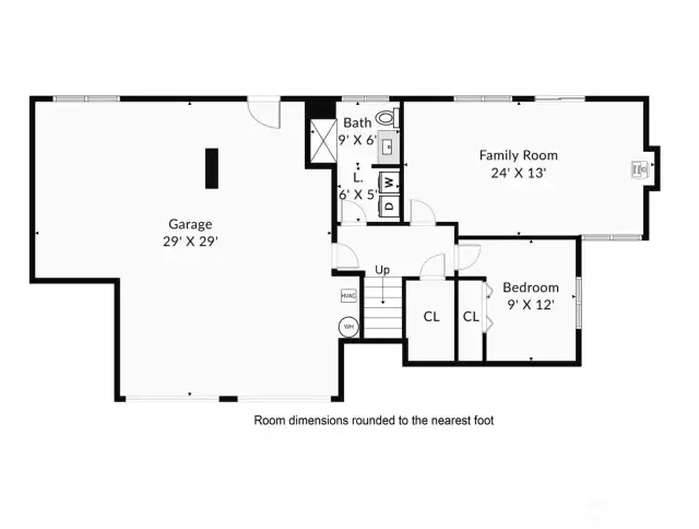 Spacious two-car garage boasting an impressive 770 sq ft — extra wide and deep, ideal for storage, hobbies, or a workshop, with convenient access to the backyard.