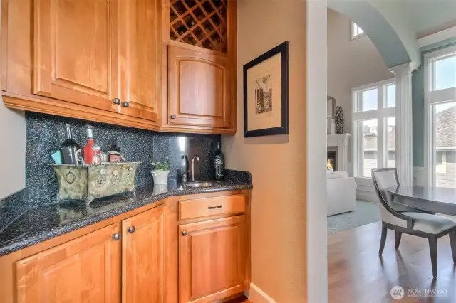 Butler's pantry with sink.