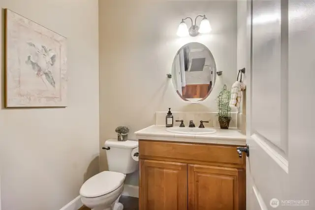 Main floor half bath.