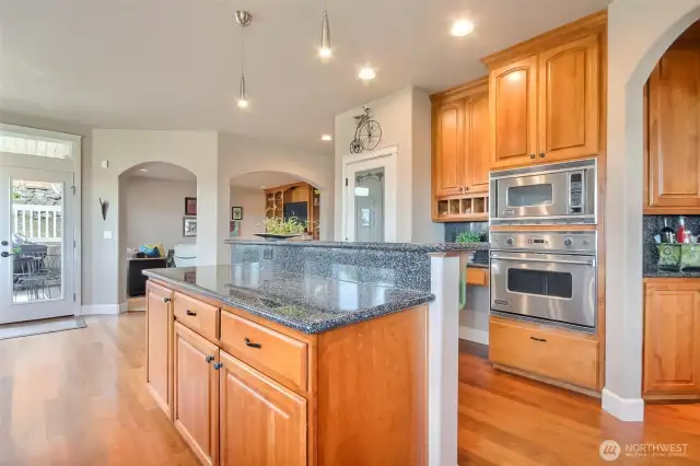 Center island is perfect for food prep.