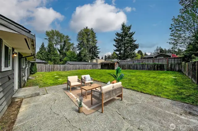 Large large back yard