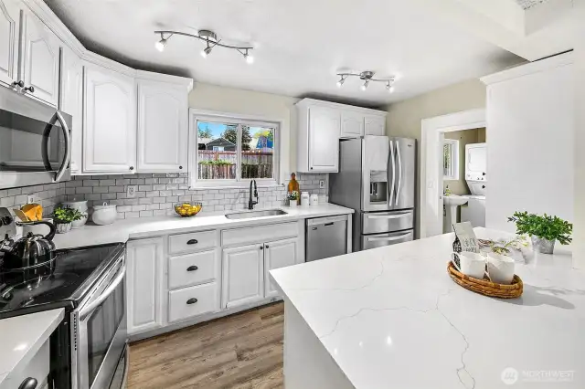 Kitchen with a few updated appliances