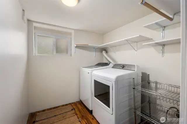 Shared laundry room in common hallway