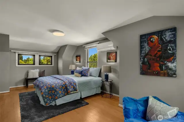 Both upper bedrooms have nice sitting areas.