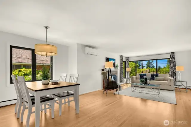 Recently refinished hardwoods and freshly painted gives this lovingly maintained home a fresh feel.
