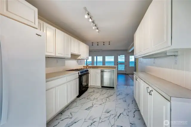 Galley style kitchen