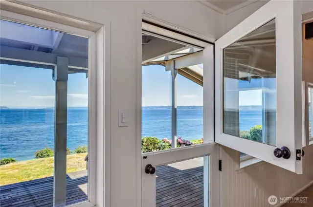 Dutch door leading to deck