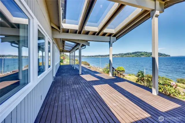 Large waterside deck