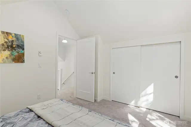 This bedroom has good-sized closet space to store all your favorite pieces.