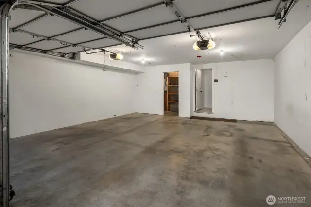 2 Car Garage with Storage