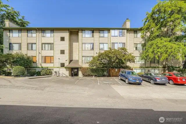 Corner, bottom floor unit.
